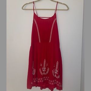 Red and White Rue 21 Flowy Dress Size Small